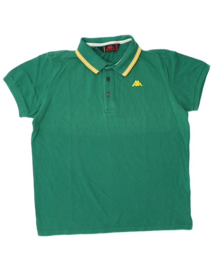 Polo Kappa Uomo Verde Medio In Cotone
