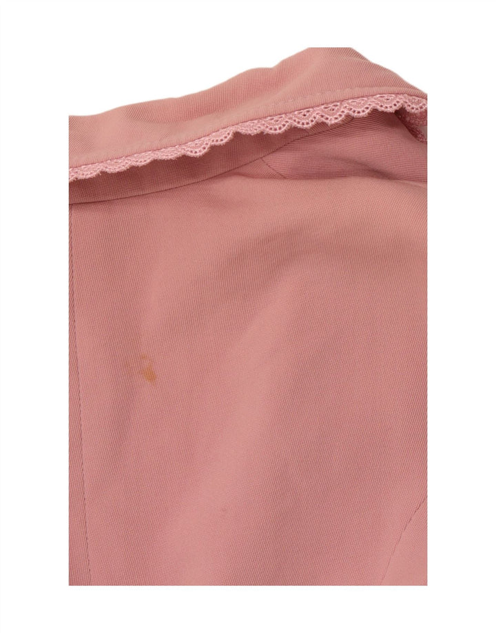 VALENTINO Giacca blazer da donna a 1 bottone UK 14 Lana vergine rosa medio