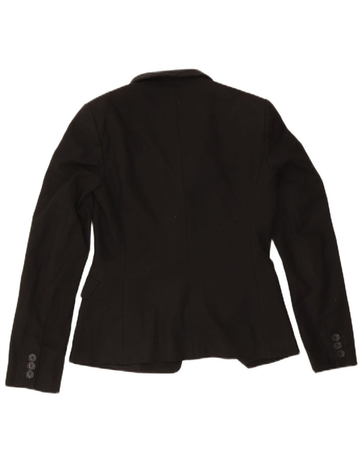 Giacca Blazer a 2 Bottoni da Donna Benetton IT 42 Medio Nero Poliestere