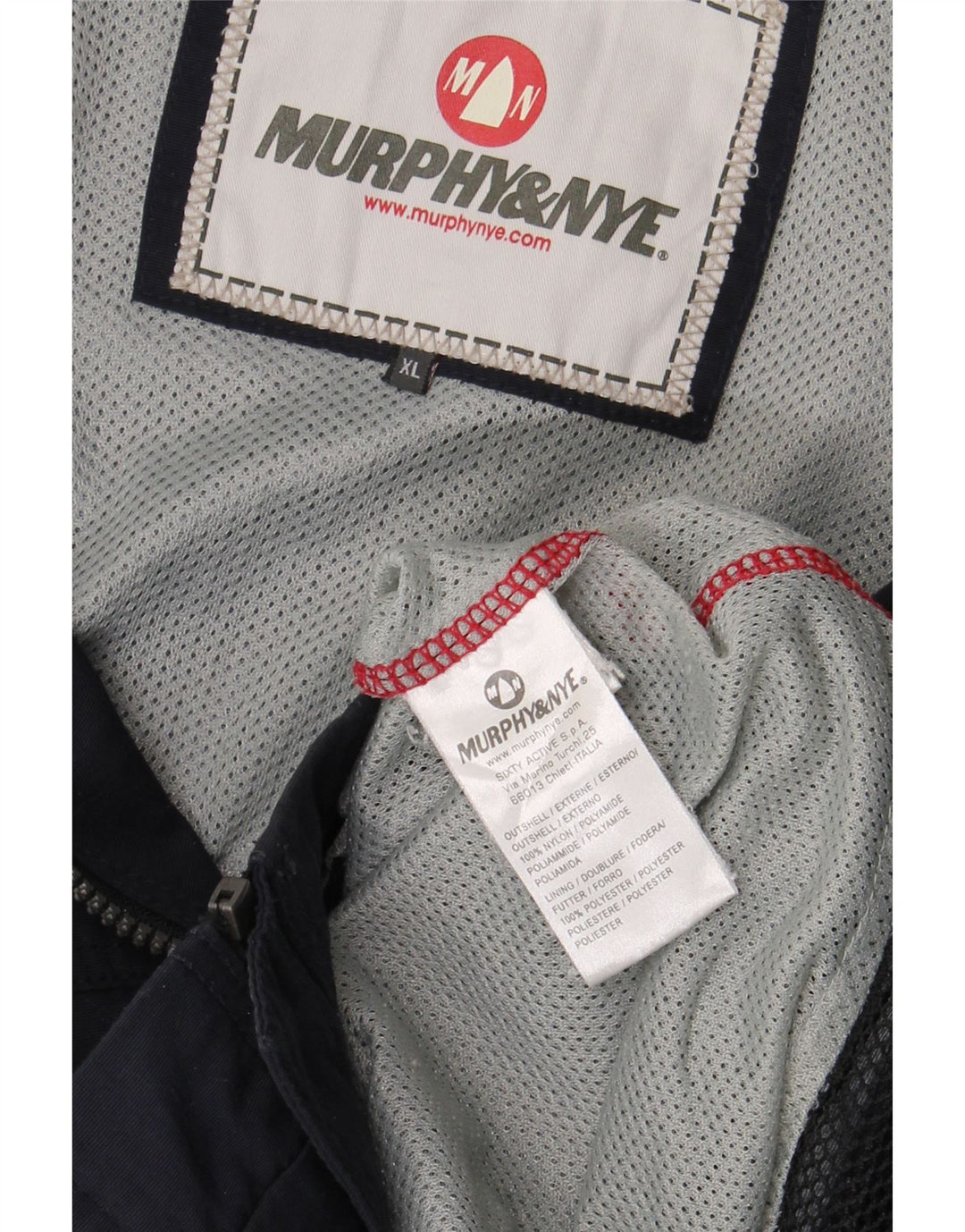 Giacca antipioggia da uomo Murphy & Nye UK 42 XL nylon blu navy