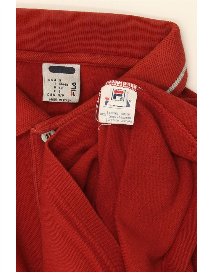 Polo da uomo Fila Small rossa in cotone