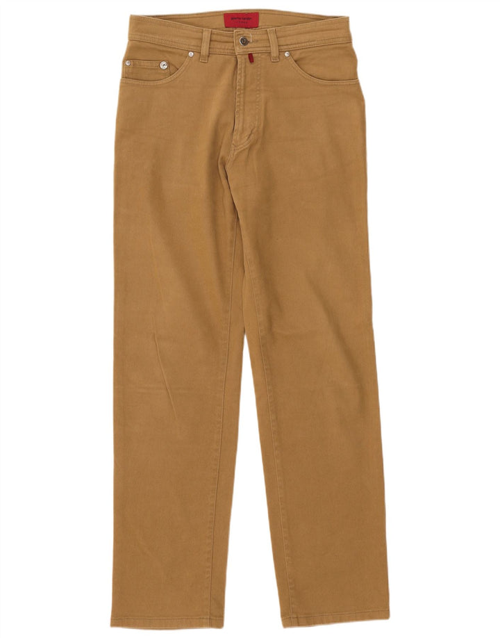 Jeans dritti da uomo Pierre Cardin W32 L32 cotone beige