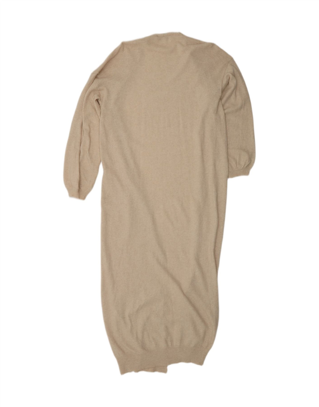 KONTATTO Maglione cardigan lungo da donna UK 14 Poliammide beige medio