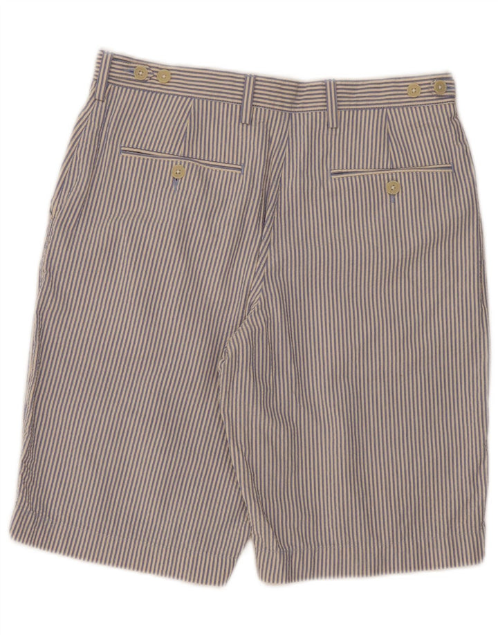 Pantaloncini chino da uomo Marks & Spencer W32 cotone gessato blu medio