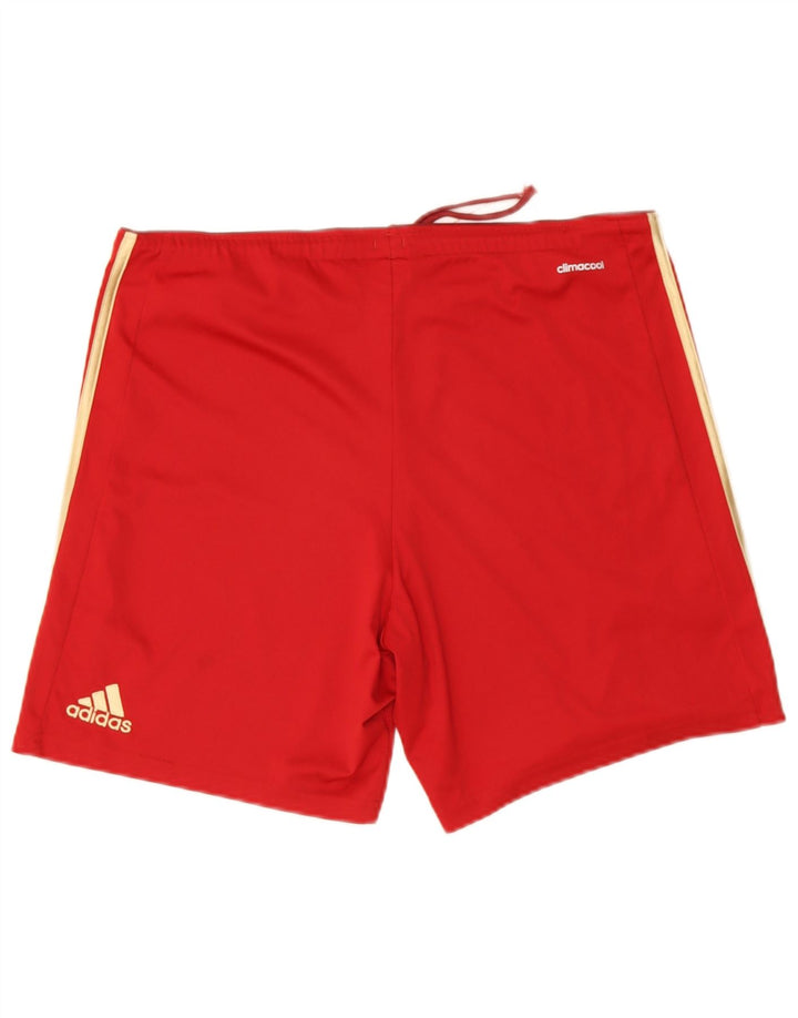Pantaloncini sportivi Adidas Climacool da uomo in poliestere rosso medio