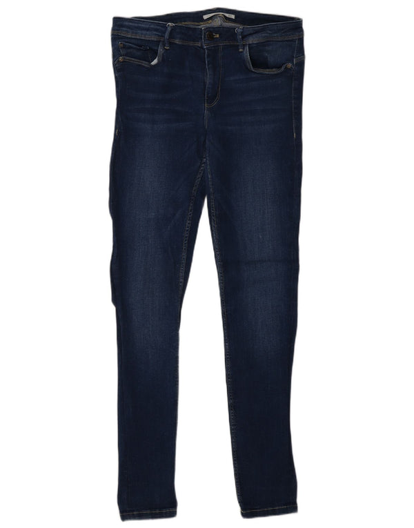 Jeans super skinny da donna Zara EU 42 Large W32 L30 cotone blu navy