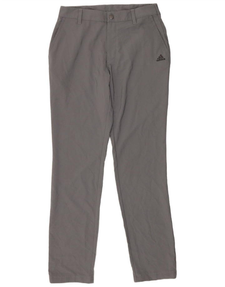 Pantaloni chino Adidas da donna slim fit W30 L34 poliestere grigio