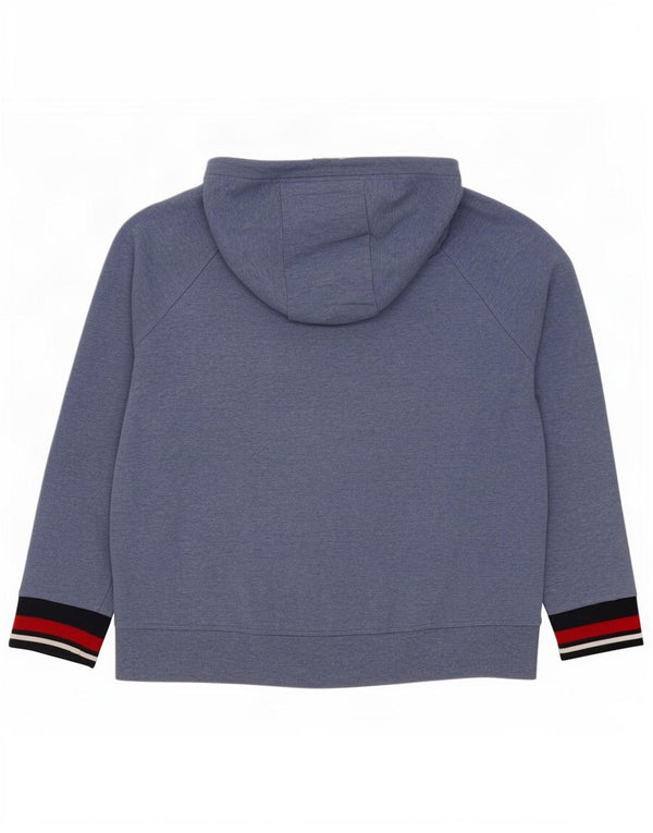 Maglione con cappuccio grafico da donna Tommy Hilfiger UK 16 Large Blue Colourblock