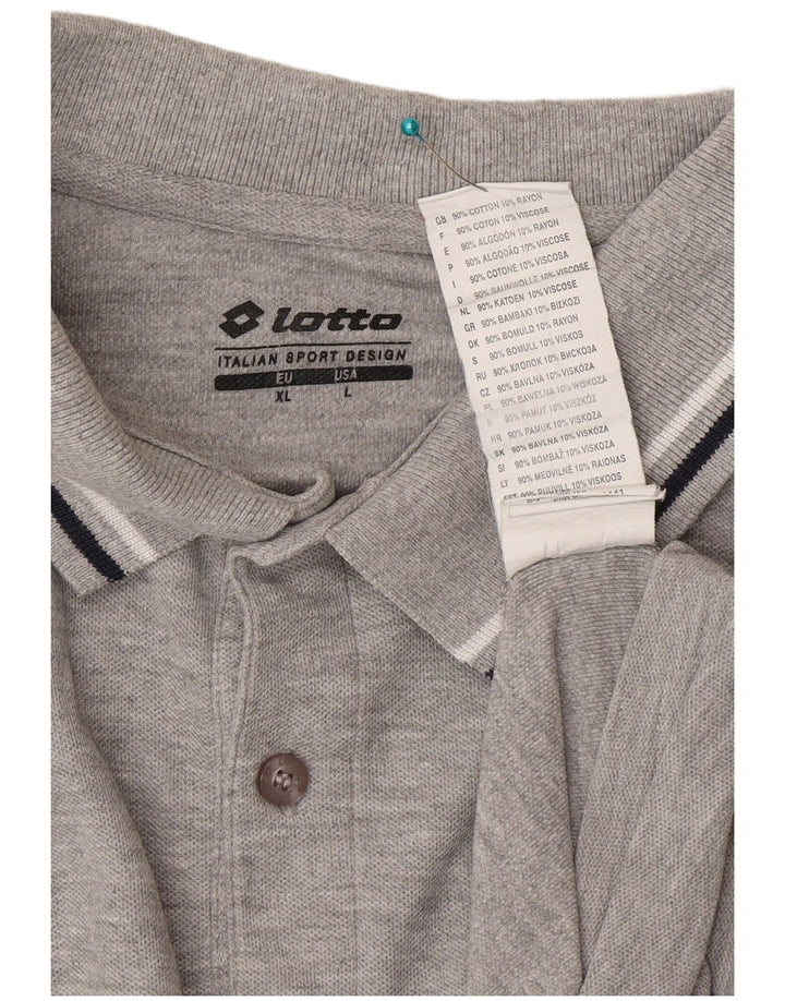 Polo da uomo Lotto XL in cotone grigio