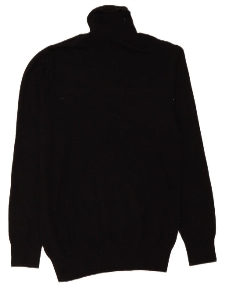 Maglione Zara da uomo con collo alto e viscosa nera media