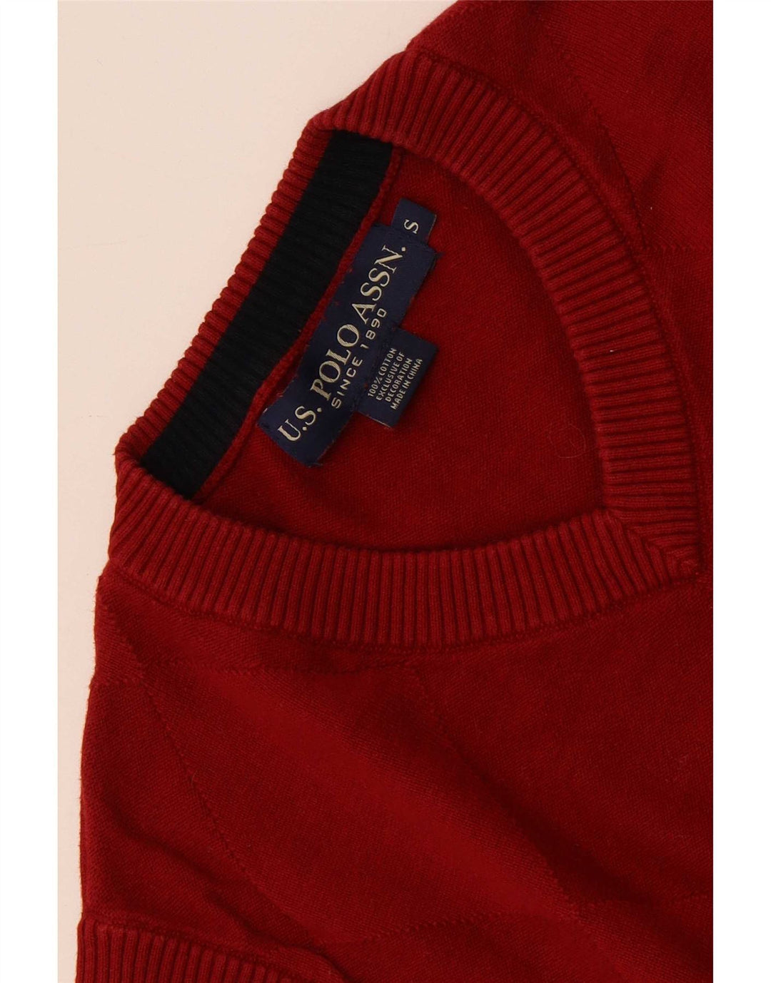 Polo Assn. Canotta da uomo Canotta piccola in cotone rosso