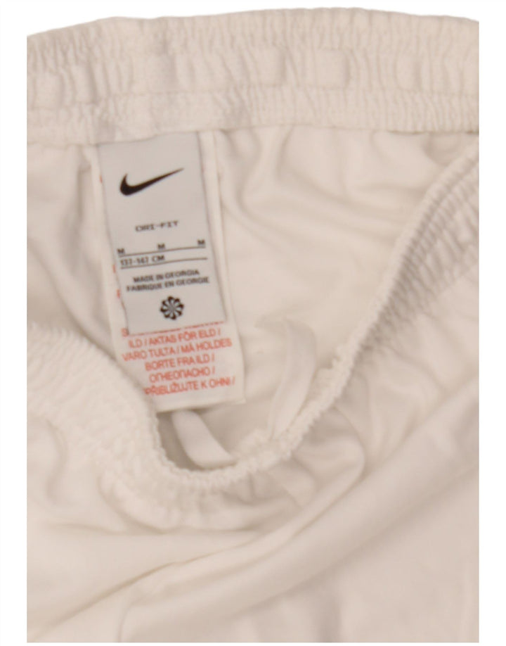 Pantaloncini sportivi Nike da ragazzo 10-11 anni poliestere bianco medio