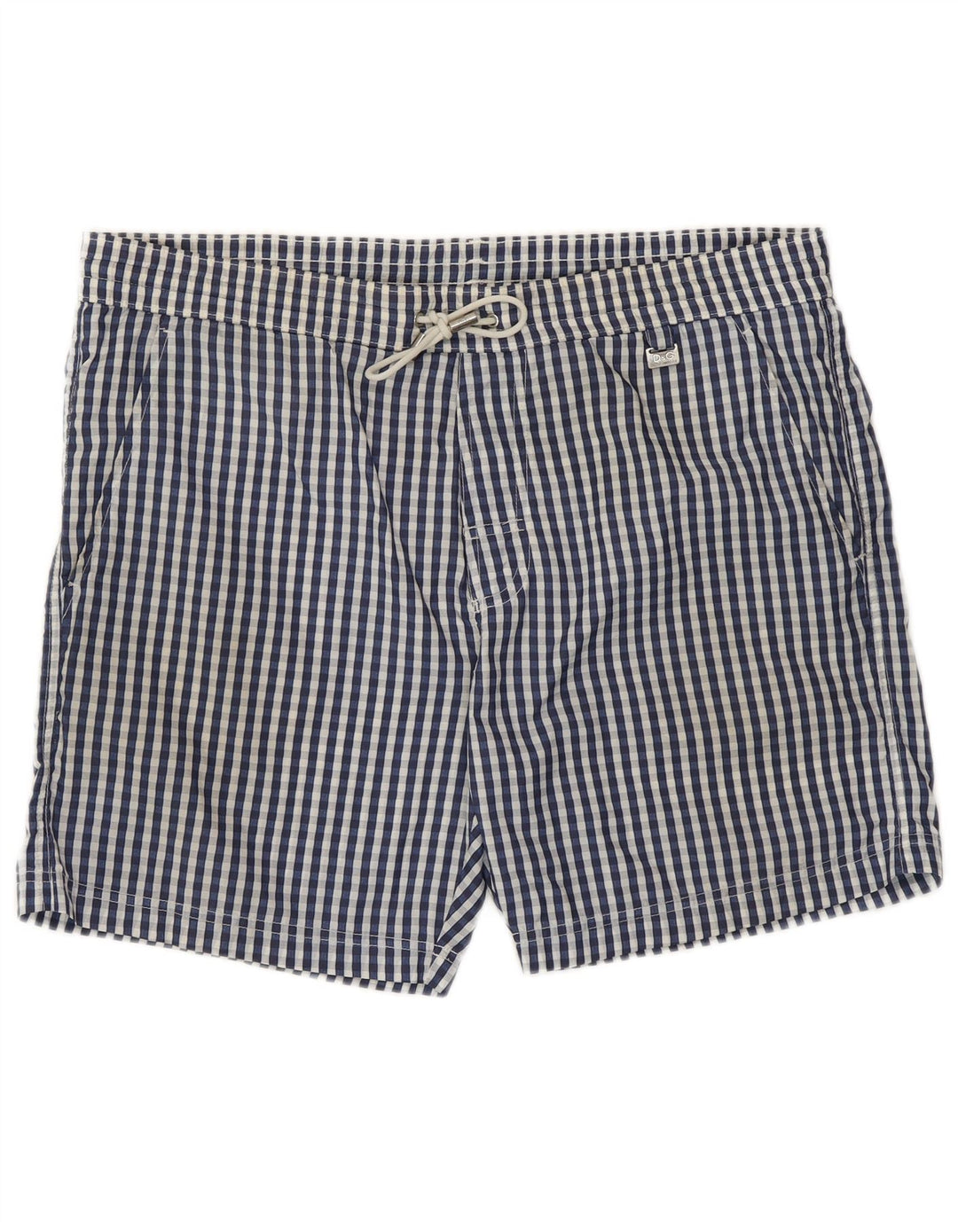 Pantaloncini da bagno da uomo Dolce & Gabbana a quadri grandi blu