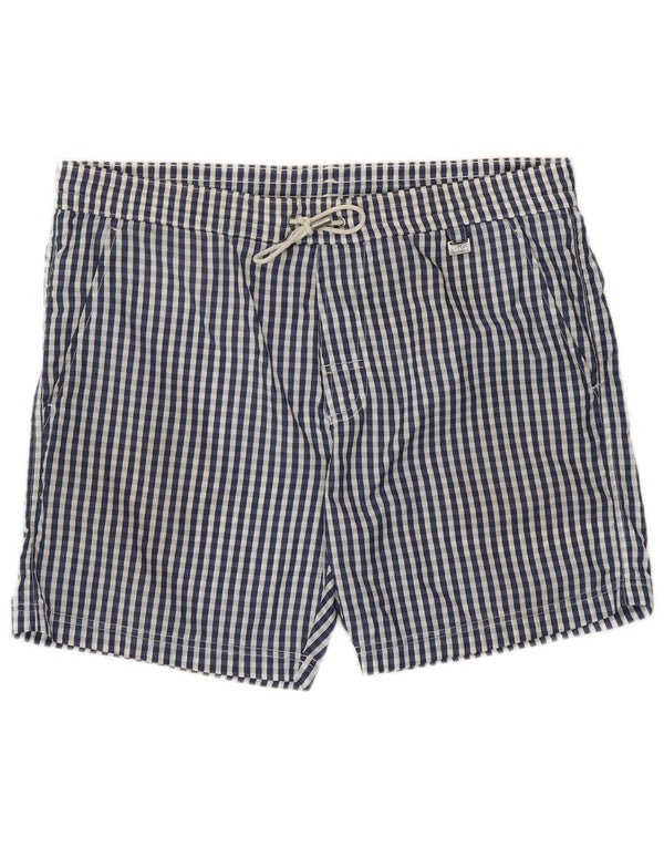 Pantaloncini da bagno da uomo Dolce & Gabbana a quadri grandi blu