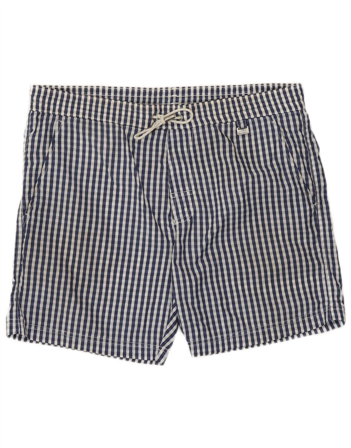 Pantaloncini da bagno da uomo Dolce & Gabbana a quadri grandi blu