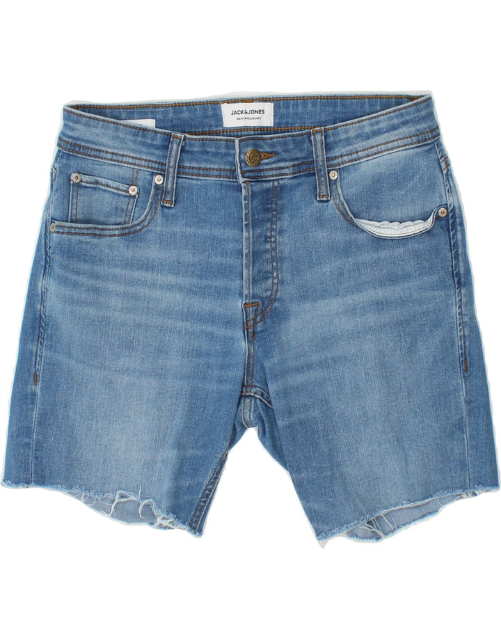 JACK & JONES Mens GLENN Denim Shorts W31 Medium Blue Cotton Vintage Jack & Jones and Second-Hand Jack & Jones from Messina Hembry 