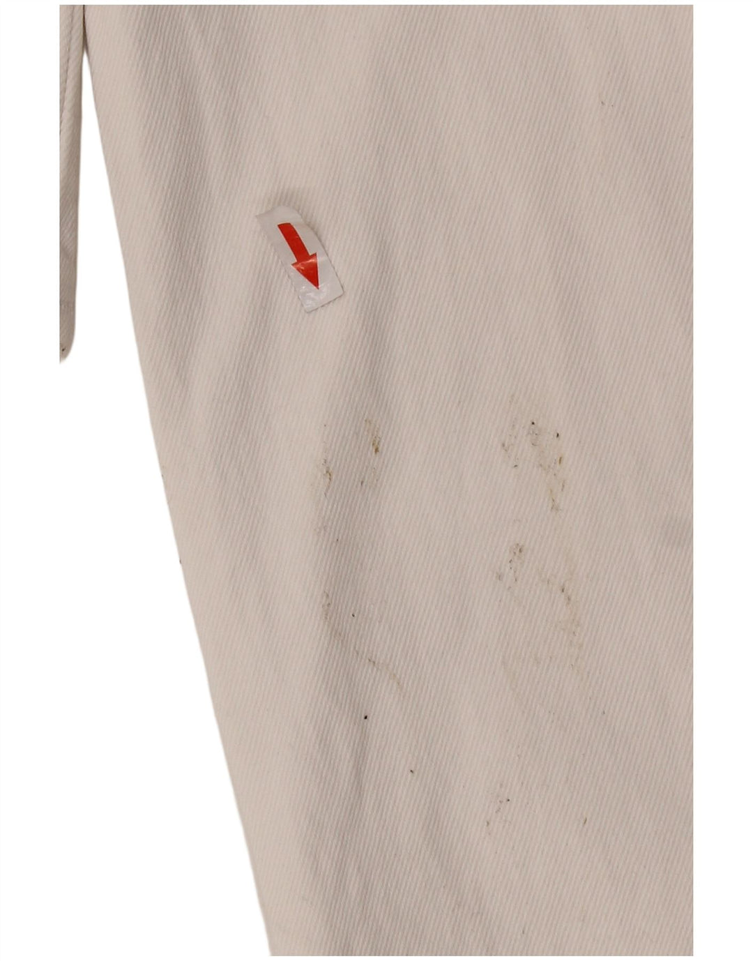 Tuta in denim da donna Zara UK 14 grande cotone bianco