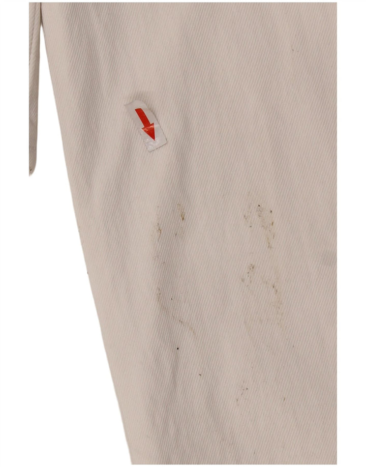 Tuta in denim da donna Zara UK 14 grande cotone bianco