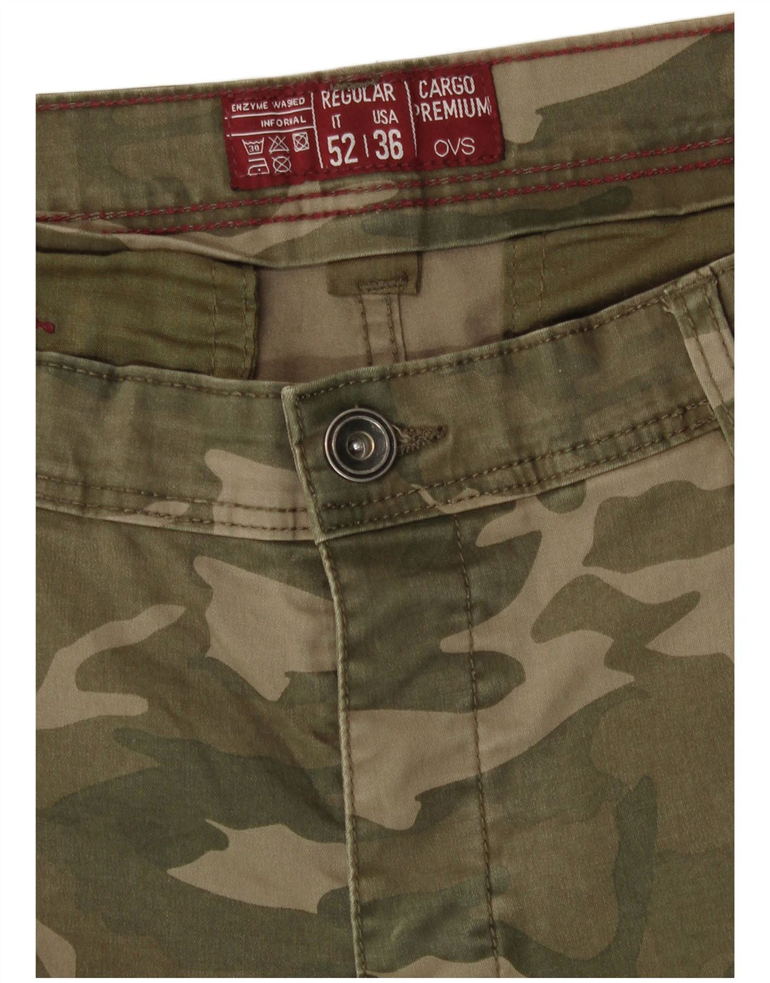 Pantaloncini cargo da uomo OVS W36 Large Khaki Camouflage Cotton Army