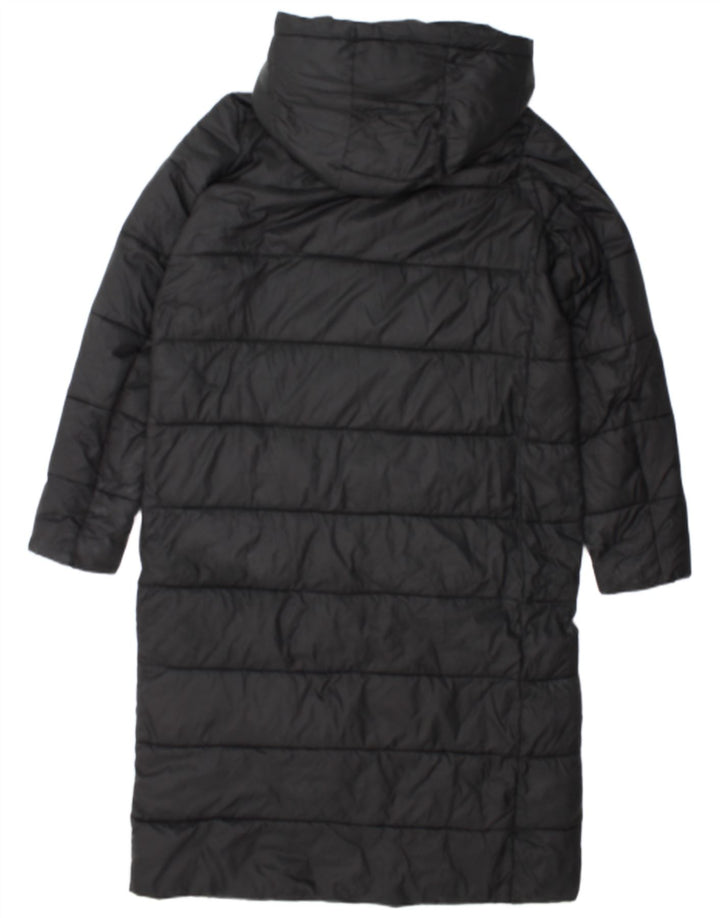 Cappotto imbottito con cappuccio da donna Zara UK 14 nylon nero medio