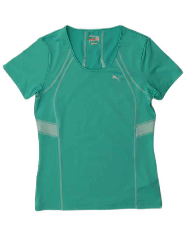 Maglietta da donna Puma UK 12 Poliestere color block verde medio