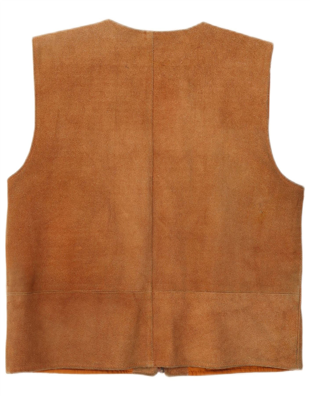 Any Way Gilet da uomo in pelle scamosciata piccolo in pelle marrone