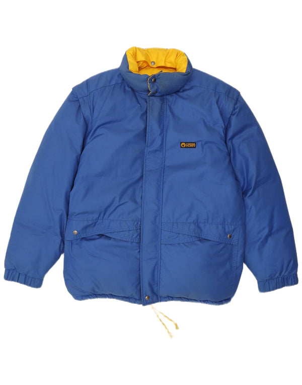 Ciesse Piumini Giacca imbottita con cappuccio da uomo UK 42 XL Blu Colourblock