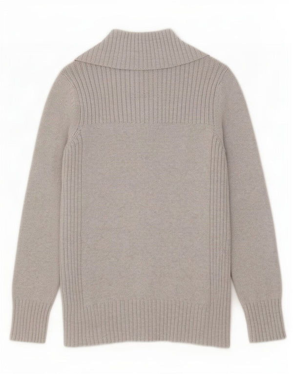 Maglione cardigan da donna Marks & Spencer UK 16 grande cotone grigio