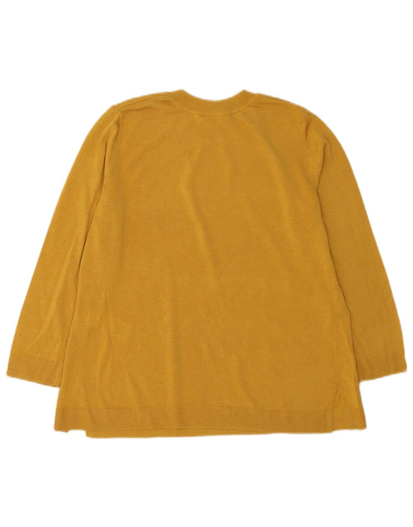 Maglione maglione girocollo da donna Hobbs UK 10 piccolo viscosa gialla