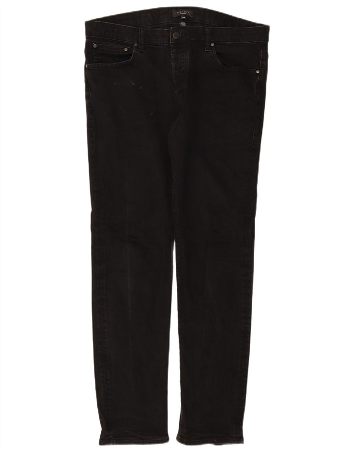 Jeans slim da uomo Ted Baker W34 L30 poliestere nero