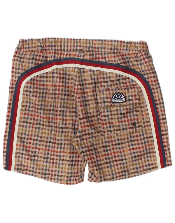 Pantaloncini da bagno da uomo Sundek, poliestere medio a quadri multicolore