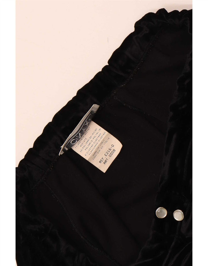 Minigonna in velluto da donna Onyx W28 acetato nero medio