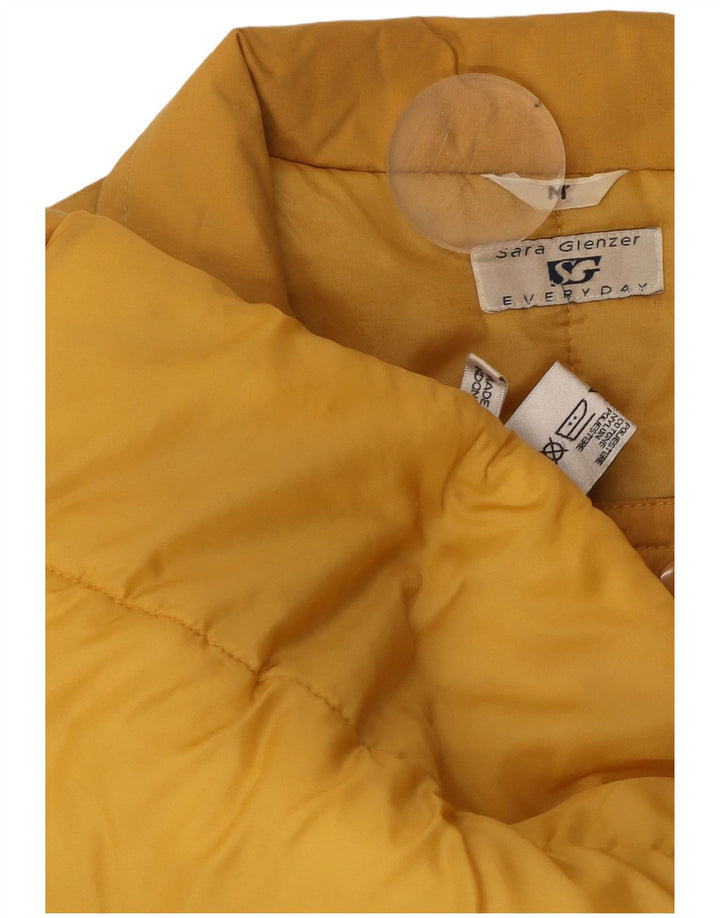 SARA GLENZER Cappotto giacca a vento oversize da donna UK 14 Giallo medio