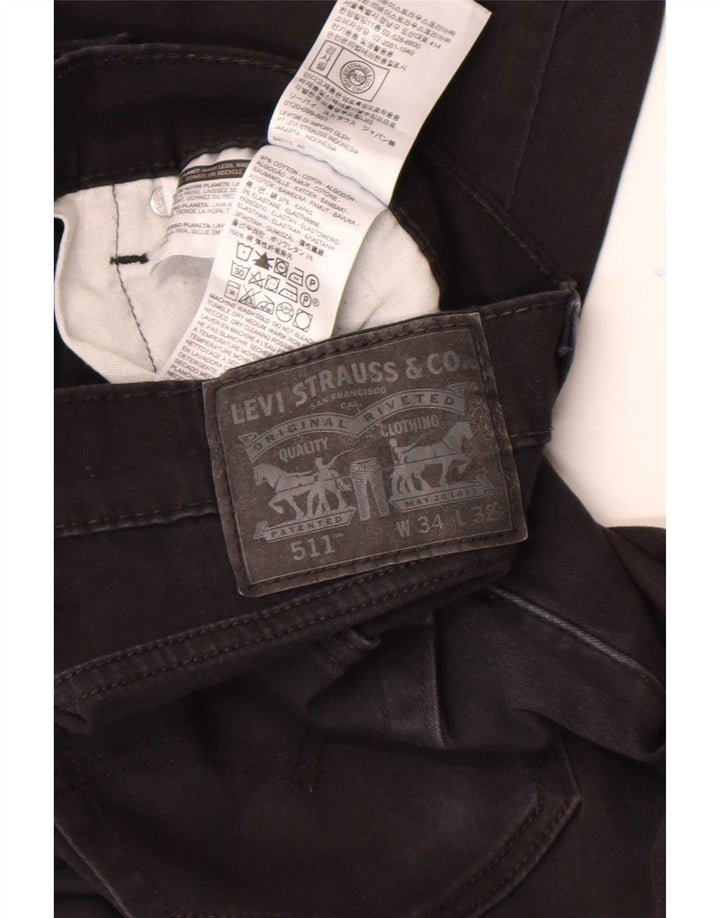 Jeans Levi's Uomo 511 Slim W34 L32 Cotone Nero