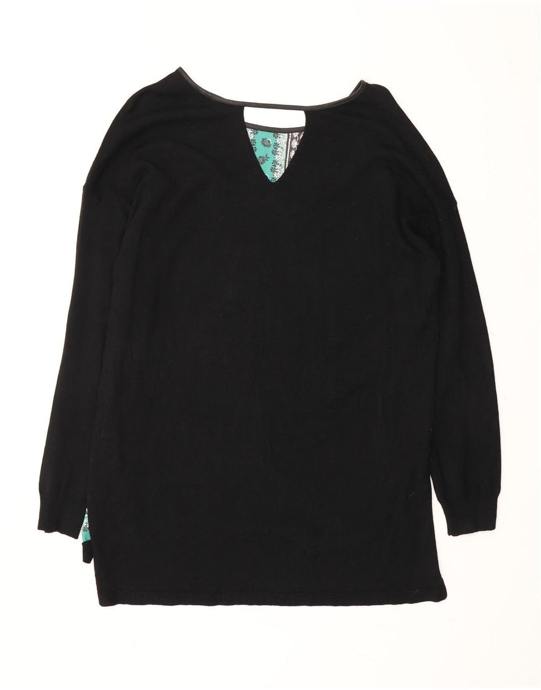 OASIS Womens Oversized Long Sleeve Blouse Top UK 10 Small Black Floral Vintage Oasis and Second-Hand Oasis from Messina Hembry 