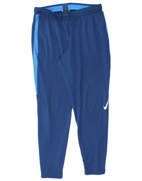 Pantaloni da tuta Nike Dri Fit da donna UK 14 Large Blu Colourblock