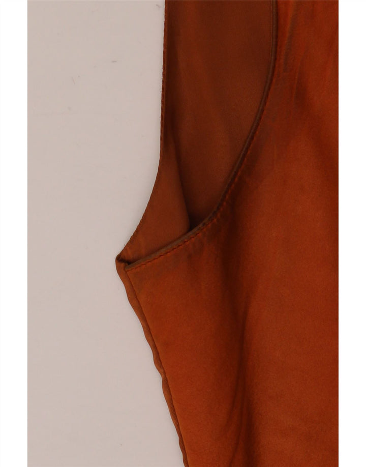 Gilet in pelle da uomo vintage XL in pelle marrone