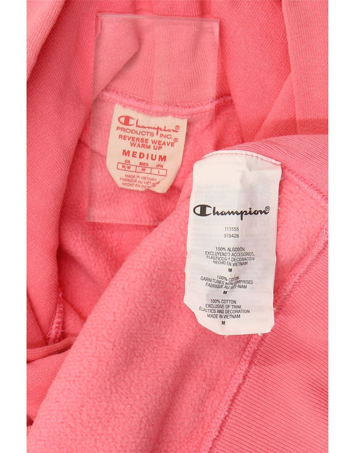Felpa con cappuccio grafica Champion Reverse Weave da donna UK 14 Rosa medio