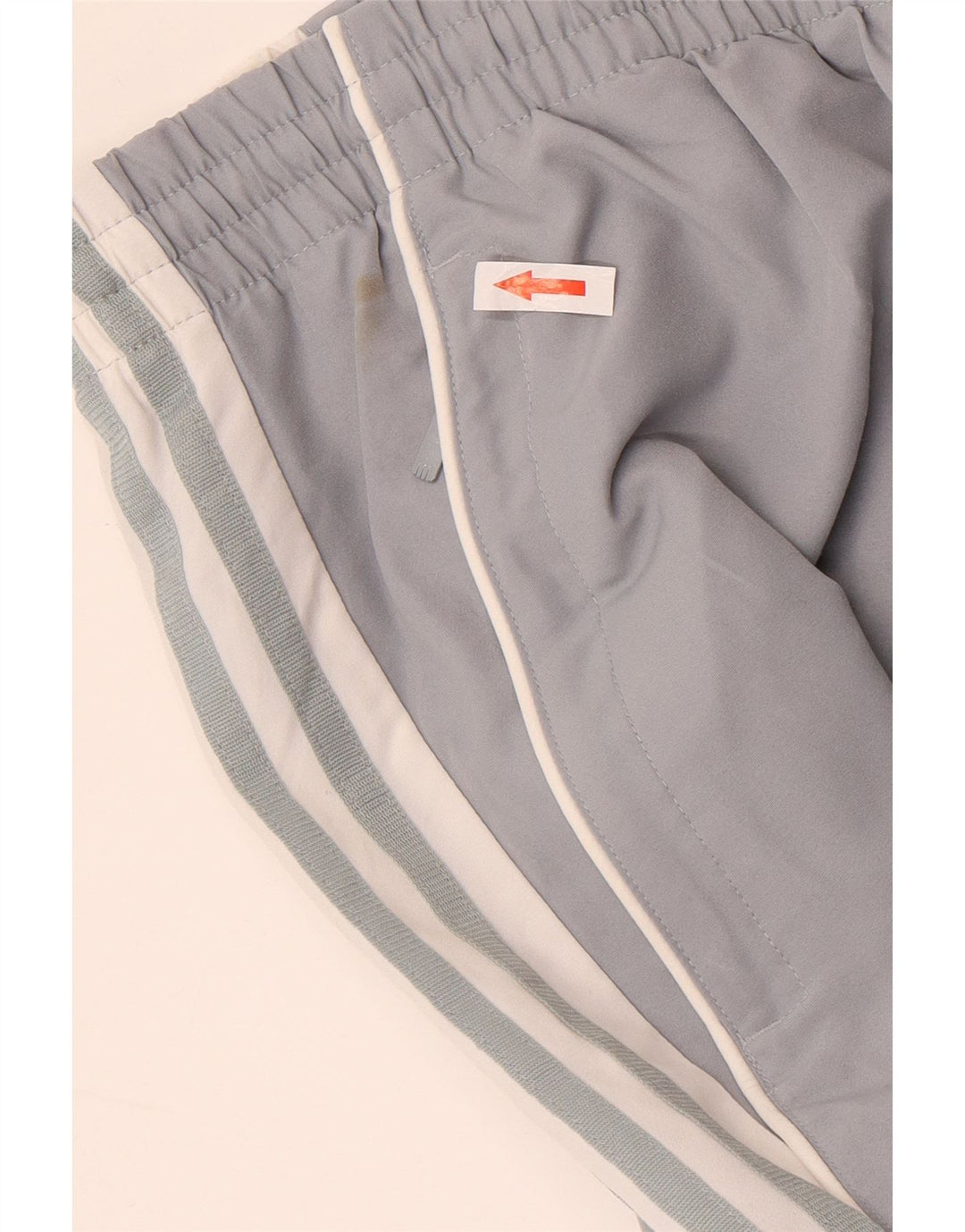 Pantaloni da tuta da uomo Adidas Large in poliestere color block grigio