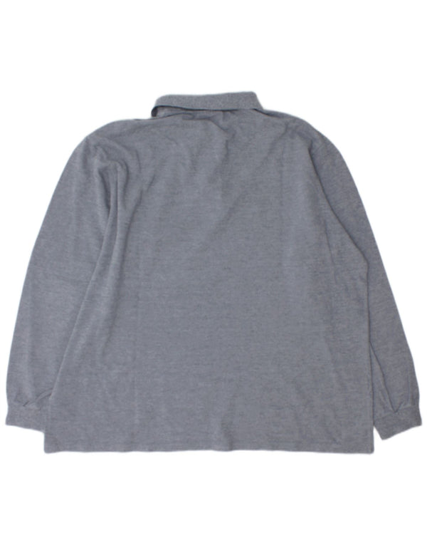 Polo da uomo a maniche lunghe Lacoste taglia 7 2XL cotone grigio