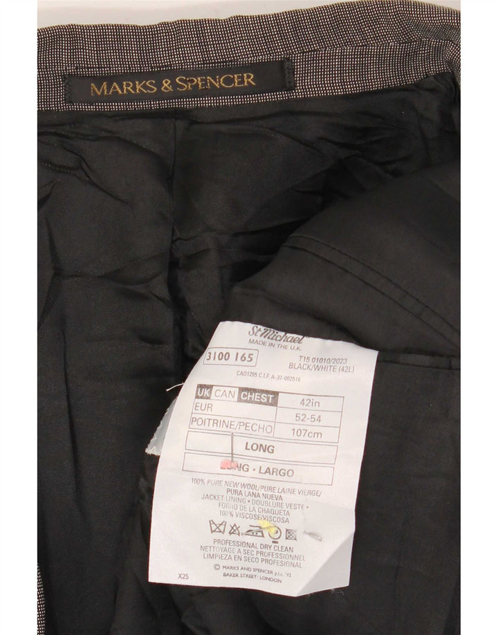 Giacca blazer a 2 bottoni Marks & Spencer da uomo St. Michael UK 42 grande grigia