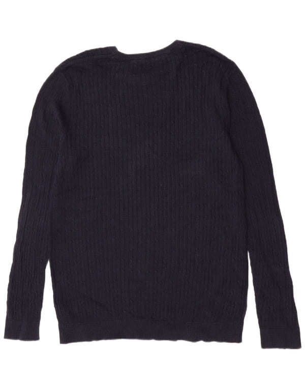 Maglione maglione girocollo da uomo slim fit Jack & Jones XL in cotone blu navy