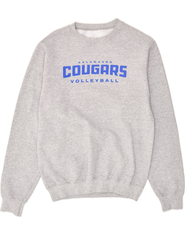 VINTAGE Mens Cougars Graphic Sweatshirt Jumper Small Grey Vintage Vintage and Second-Hand Vintage from Messina Hembry 