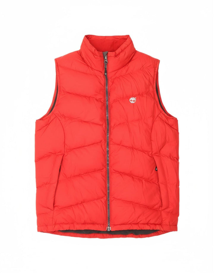 TIMBERLAND Mens Padded Gilet UK 40 Large Red Polyester