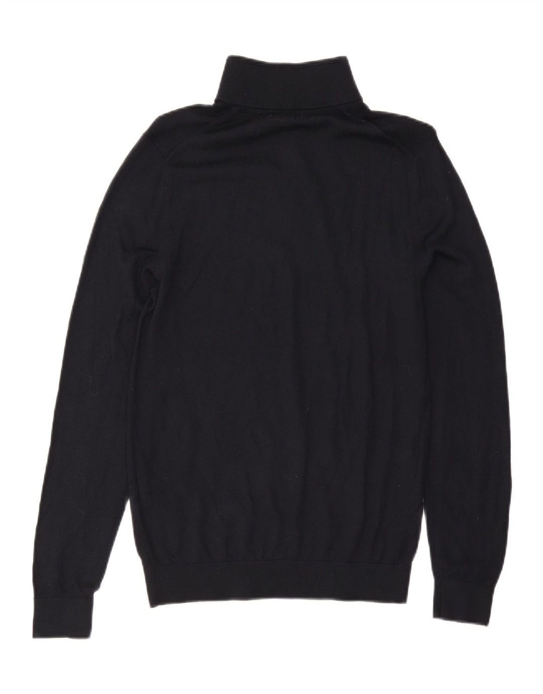 Maglione Reiss da uomo con zip e collo in lana nera media