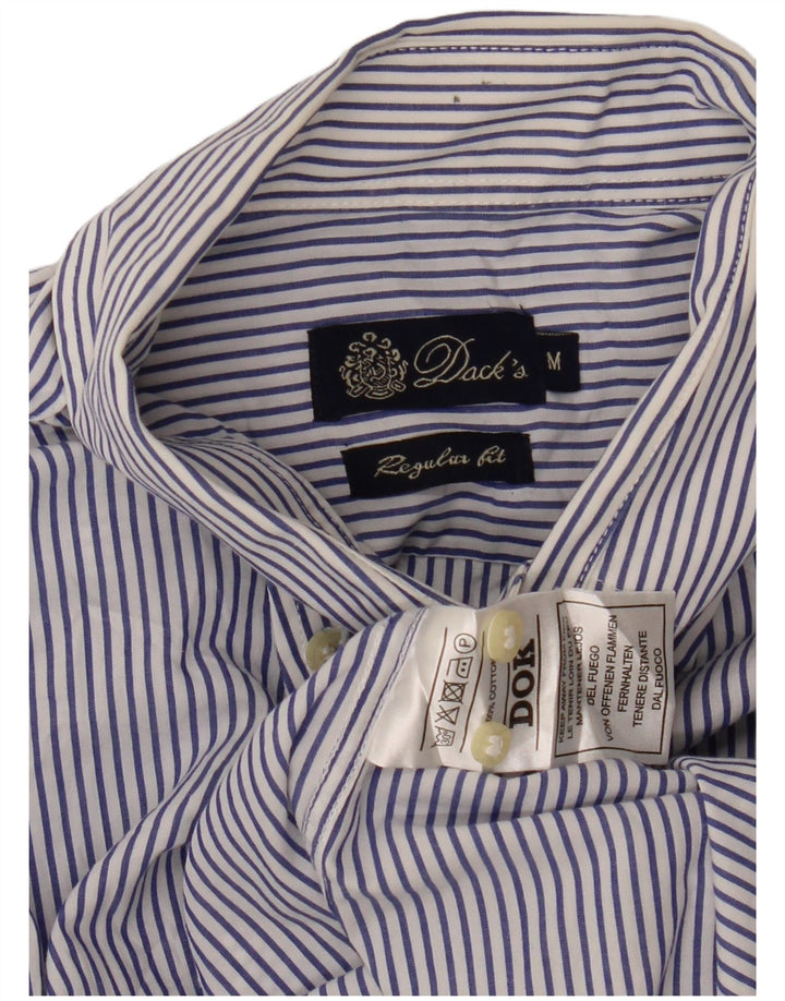 Camicia DACK'S da uomo vestibilità regolare in cotone gessato blu medio