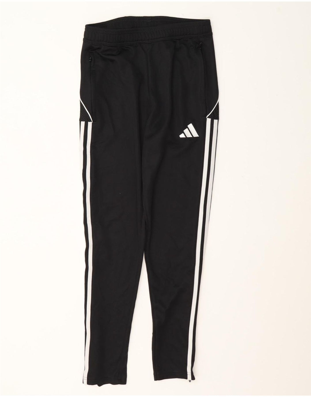 Pantaloni da tuta da uomo slim fit Adidas piccoli in poliestere nero