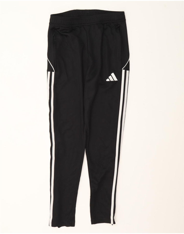 Pantaloni da tuta da uomo slim fit Adidas piccoli in poliestere nero