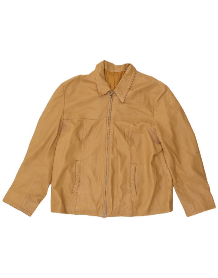 Giacca in Pelle Donna VINTAGE IT 52 2XL Pelle Beige