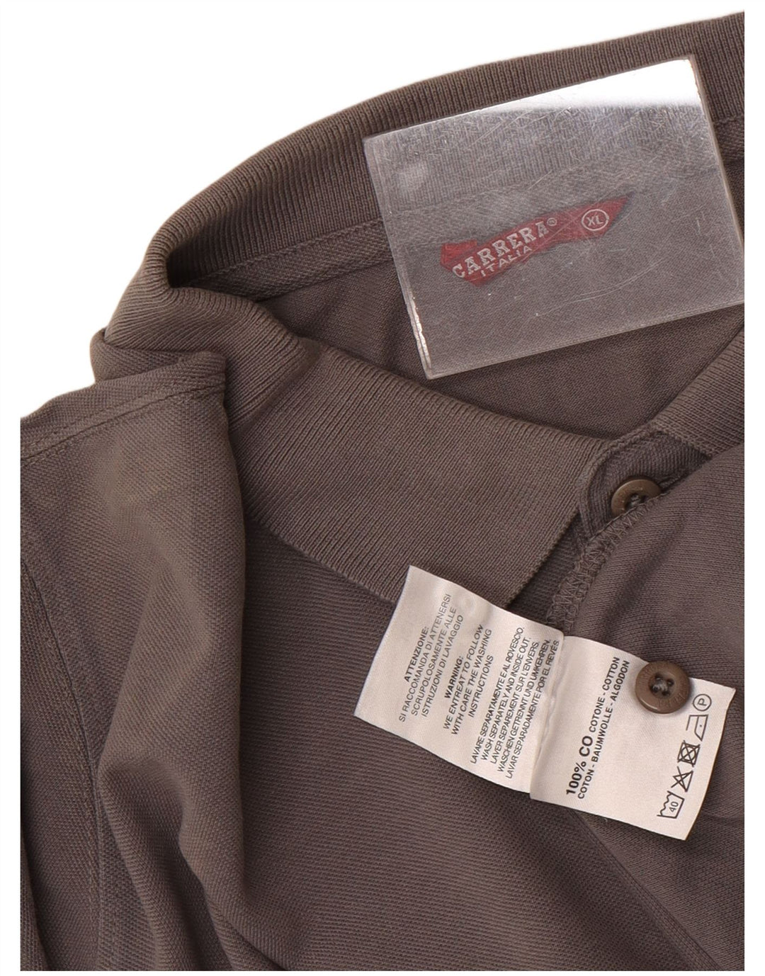 Polo Carrera da uomo XL in cotone grigio